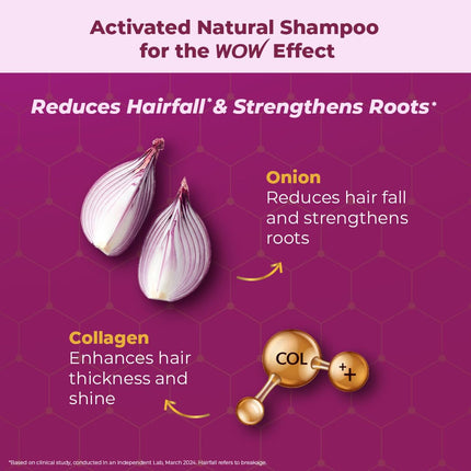 WOW Skin Science Onion + Collagen Anti-Hairfall Shampoo-1 Liter