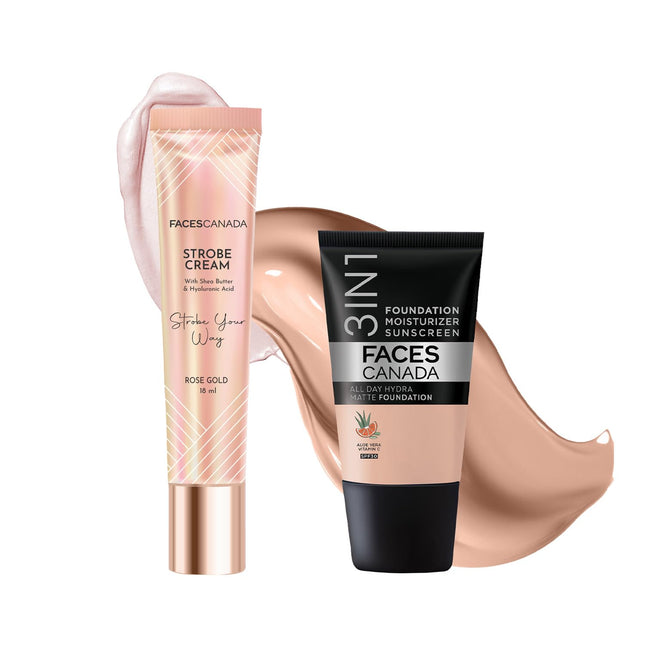 FACESCANADA Airbrushed Shine Full Foundation Combo - 18ml