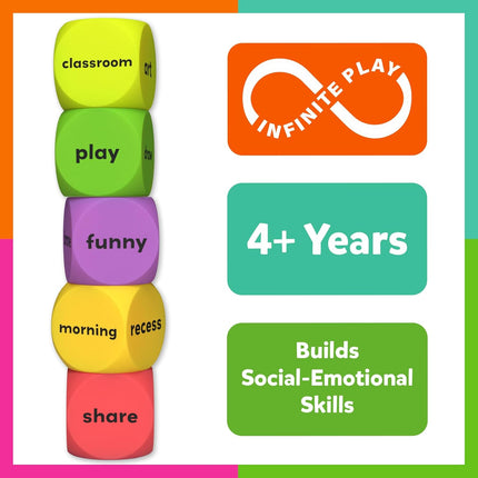 Skillmatics Conversation Cubes for Kids 8 Wooden Cubes for Ages 4, 5, 6, 7 and Up