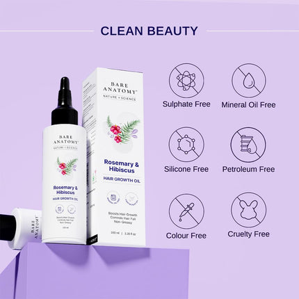 Bare Anatomy Nature x Science Rosemary Hibiscus Hair Growth Oil-100ml