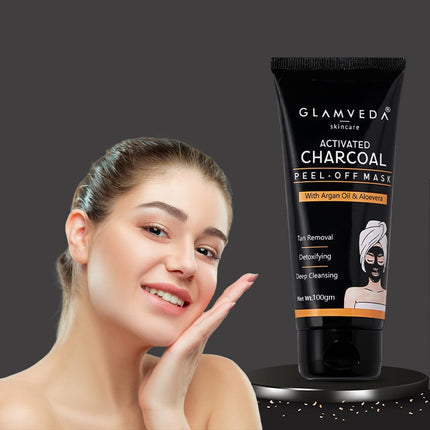 Glamveda Activated Charcoal Peel Off Mask-100gm