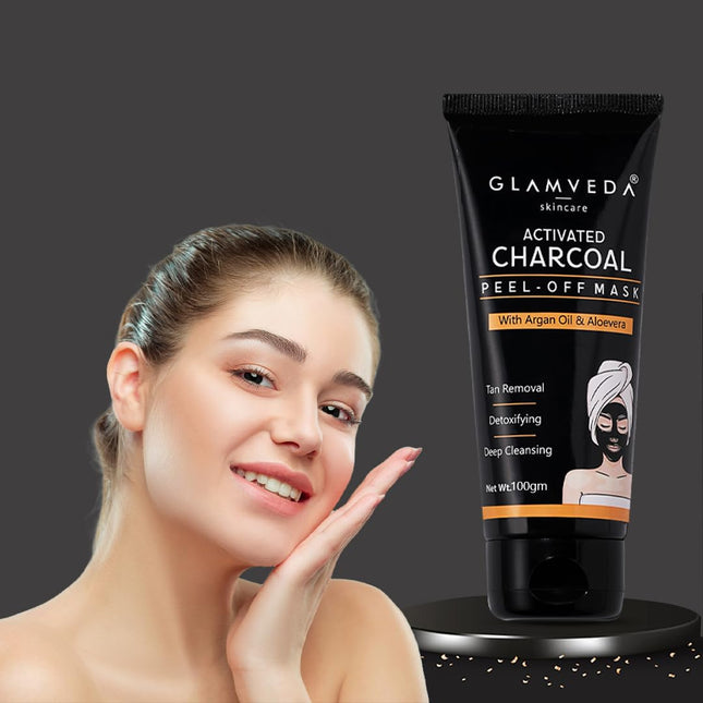 Glamveda Activated Charcoal Peel Off Mask-100gm