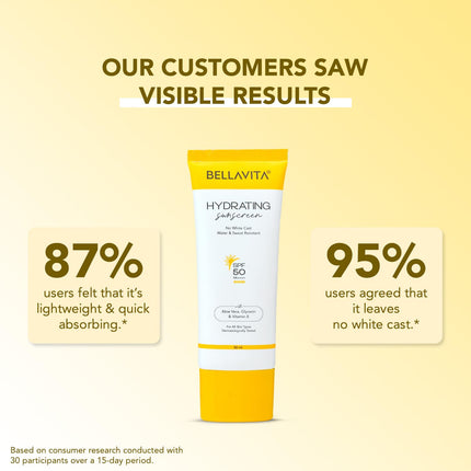 BELLAVITA Water based Hydrating Sunscreen, SPF 50, Lightweight PA+++ 50ML