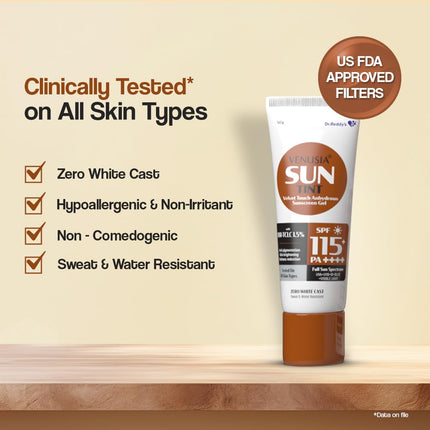 VENUSIA Dr. Reddy's Sun Tint SPF 115|India's First Sunscreen -50G