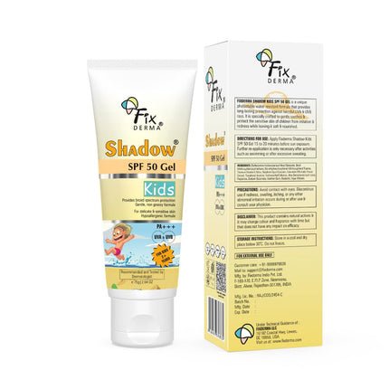 Fixderma Shadow Sunscreen SPF 50+ Gel for Kids PA+++  75gm