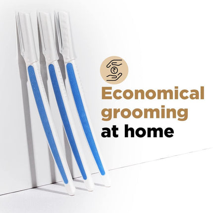 FURR Reusable Face Razor For Women Facial Hair With German Blade- Pack of 3