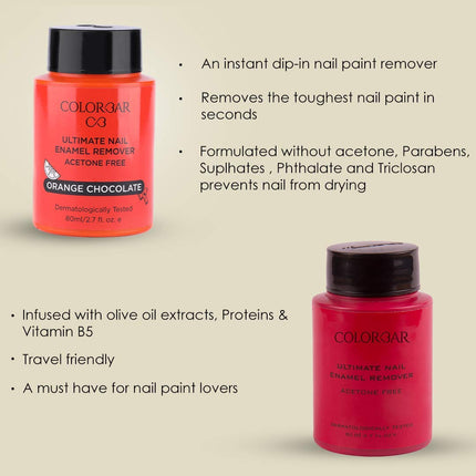 Colorbar Ultimate Nail Enamel Remover Orange Chocolate -80ml