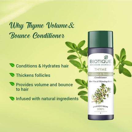 Biotique Bio Thyme Volume Conditioner Fine & Thinning Hair All Skin Types- 200ml
