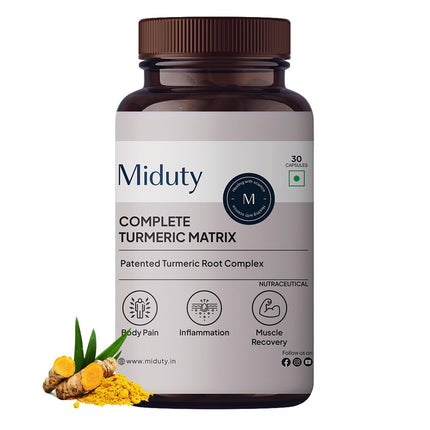 Miduty Palak Notes Turmeric Matrix Pure - 30 Veg Capsules