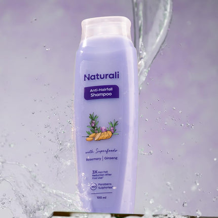 Naturali Anti-Hairfall Shampoo with Rosemary, Korean Ginseng & Biotin - 100ml