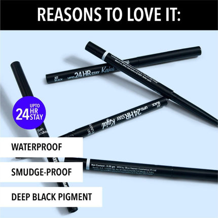 Blue Heaven Up to 24HR Stay Kajal, Jet Black, 0.31gm
