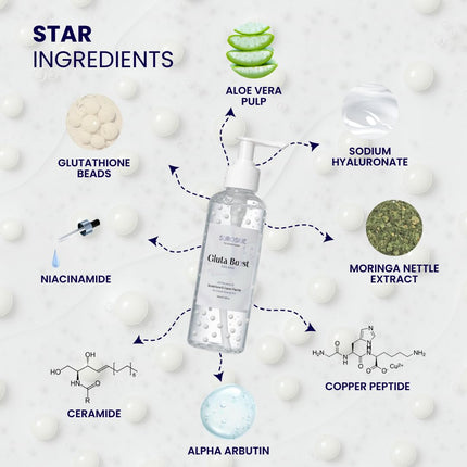 Suroskie Gluta Boost Face Wash Glutathione Beads & Niacinamide -100ml