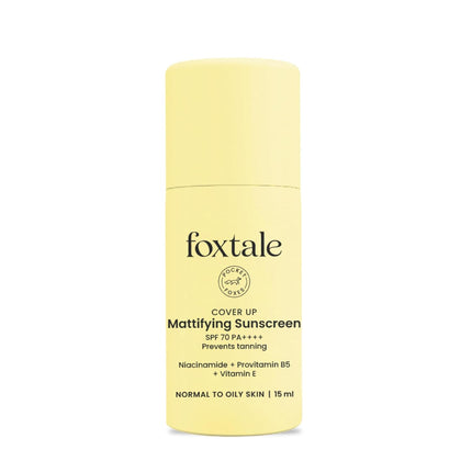 Foxtale SPF 70 Gel-Cream Sunscreen for Oily Skin | Oil Control Sunscreen  PA++++ & Niacinamide 15ml