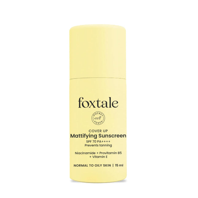Foxtale SPF 70 Gel-Cream Sunscreen for Oily Skin | Oil Control Sunscreen  PA++++ & Niacinamide 15ml