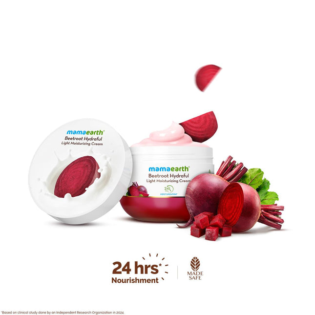Mamaearth Beetroot Hydraful Light Moisturizing Cream With Beetroot & Hyaluronic Acid-200G