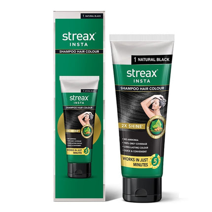 Streax Insta Shampoo Squeeze Pack Hair Colour For Unisex-200ml