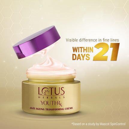 Lotus Herbals YouthRx Anti Ageing Transforming Face Cream SPF 25 and PA+++-50G