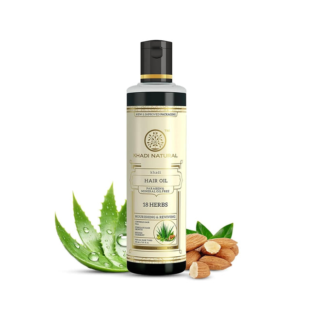 Khadi Natural Ayurvedic 18 Herbs Hair Oil - 210ml