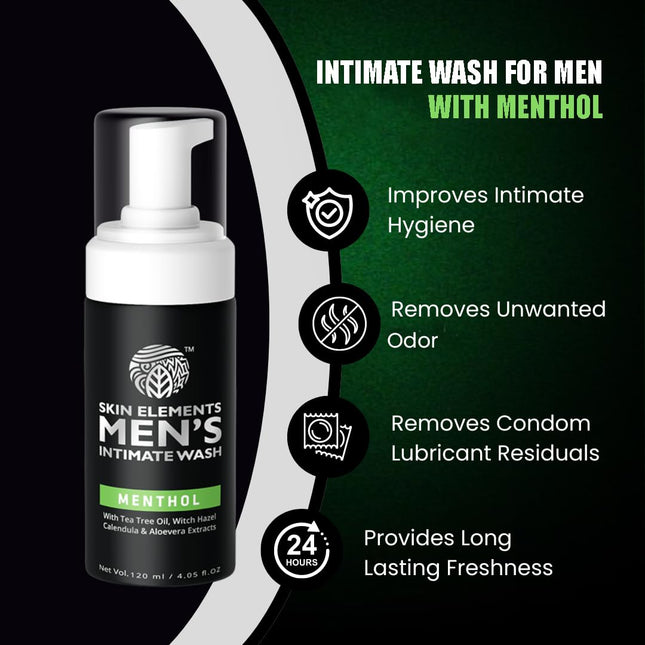 Skin Elements Intimate Wash for Men with Menthol-120ML