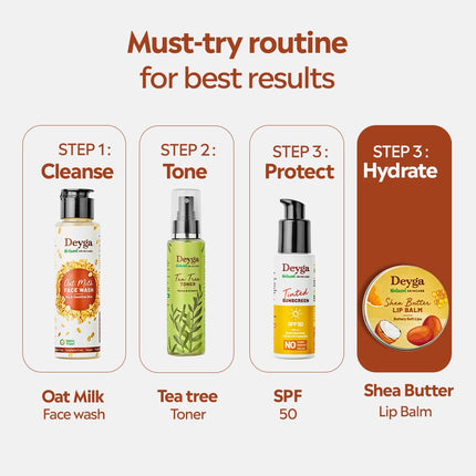 Deyga Shea Butter Lip Balm | Tinted Lip Care | For Dry & Chapped Lips