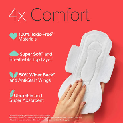 Nua Complete Comfort Sanitary Pads  | Pack of 30