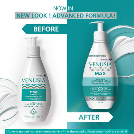 Dr. Reddy's Venusia Max Intensive Moisturizing Lotion Normal to Dry Skin | 500 g