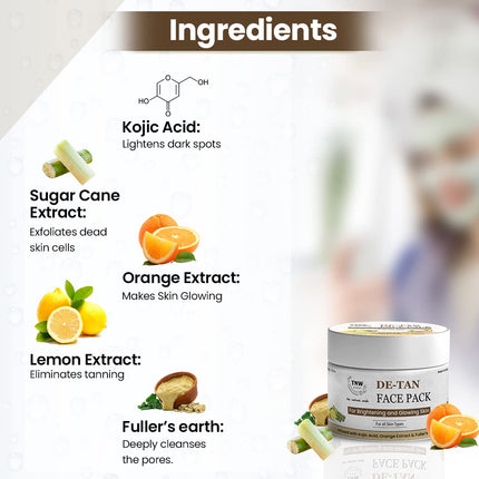 TNW-The Natural Wash DE-Tan Pack with Orange Extract | 50g