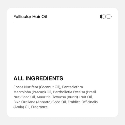 Cureskin Follicular Hair Oil |Annatto, Buriti, Brazil Nut and Coconut Oil (100 ml)