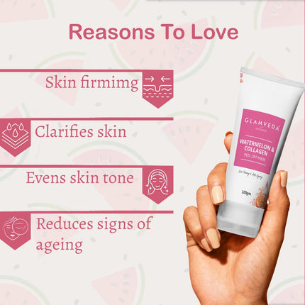 Glamveda Watermelon & Collagen Peel Off Mask- 100 gm
