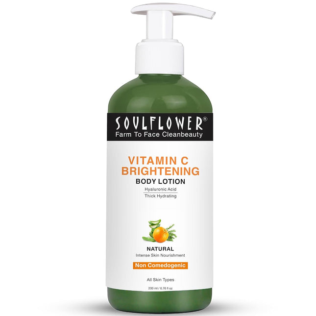 Soulflower Vitamin C Body Lotion with Hyaluronic Acid-200ml