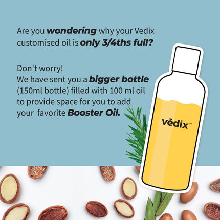 Vedix Customised Ayurvedic Hair Fall Oil | With Coconut + Argan + Tea Tree | 100ml