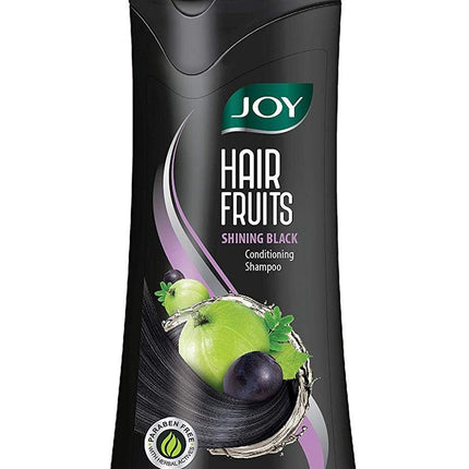 Joy Hair Fruits Shining Black Conditioning Shampoo Enriched with Amla & Black Grapes, 340 ml