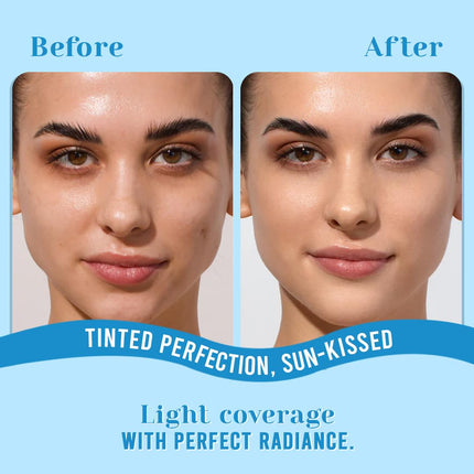 Glamveda Water Full 1% Hyaluronic Tinted Sunscreen SPF 70 PA++++ With Ceramides 50g