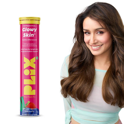 PLIX - THE PLANT FIX Glutathione Effervescent Tablets | Pack of 1 (15 tabs) | Strawberry