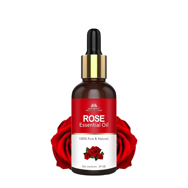 INTIMIFY Rose Essential Oil, For Face, Skin, Hair Growth, Diffuser, Soap Making 30 ml