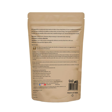 Neuherbs Ashwagandha Powder - 100 Gm