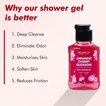 THE LOVE CO. Japanese Cherry Blossom Body Wash-50ml