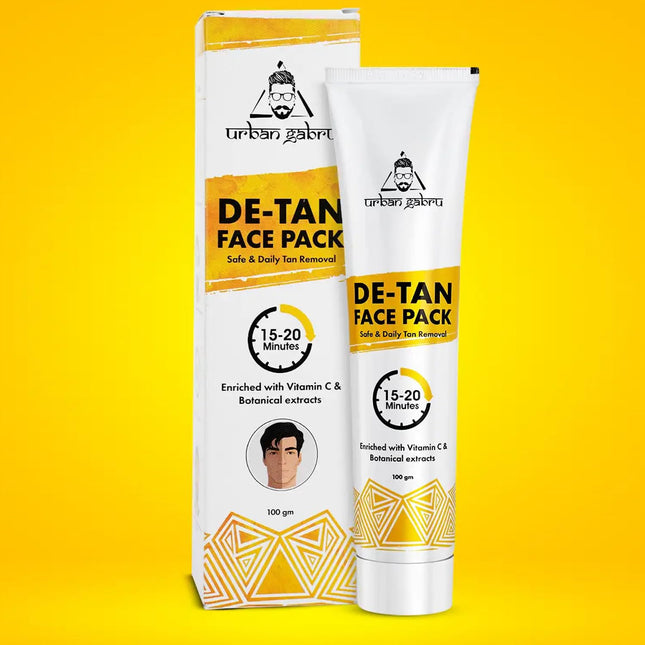 UrbanGabru De-tan Face Pack with Vitamin C & Aloe Vera Extracts-100gm