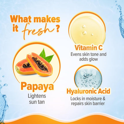 Aqualogica Glow+ Dewy Sunscreen SPF 50 PA++++ with Papaya & Vitamin C | For Oily, Combination & Dry Skin For Men & Women | 80g x 2