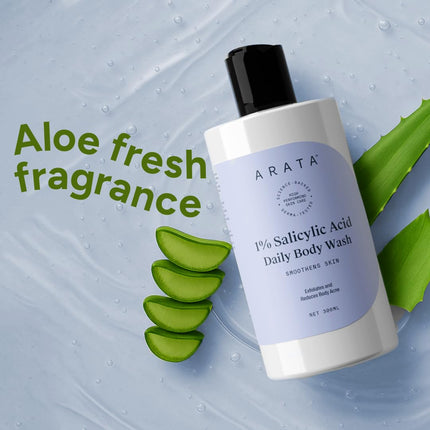 Arata 1% Salicylic Acid Body Wash (600ml) For Body Acne & Dry Skin
