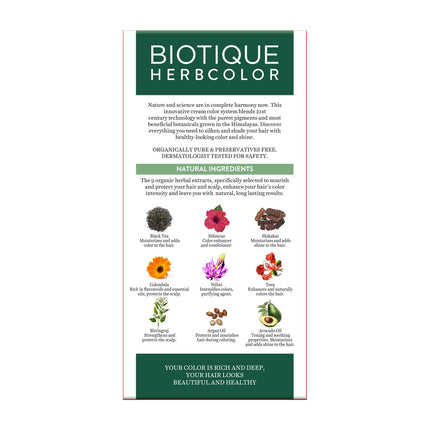 Biotique Herbcolor Conditioning Hair Colour 50g + 110ml| Natural Black