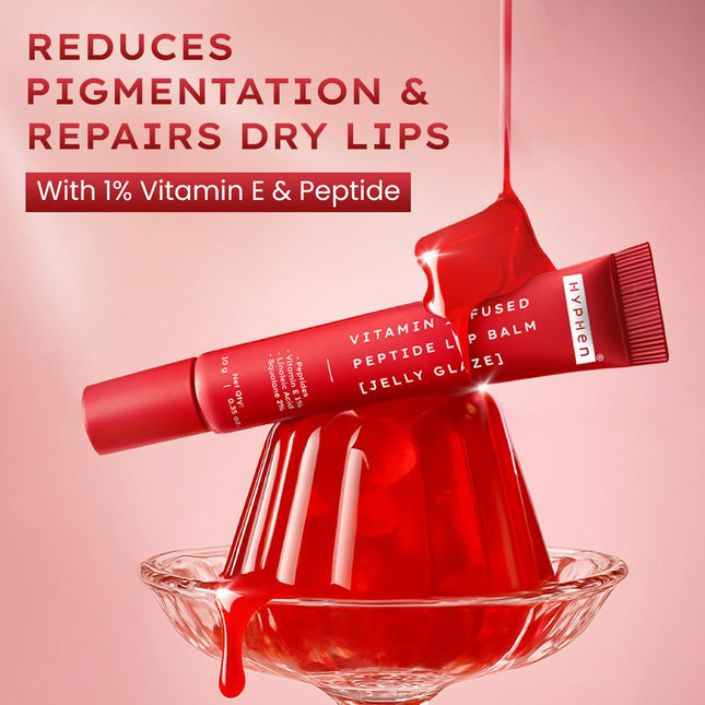 Hyphen Tinted Lip Balm | 1% Vitamin E, Peptide & 2% Squalane | 10g