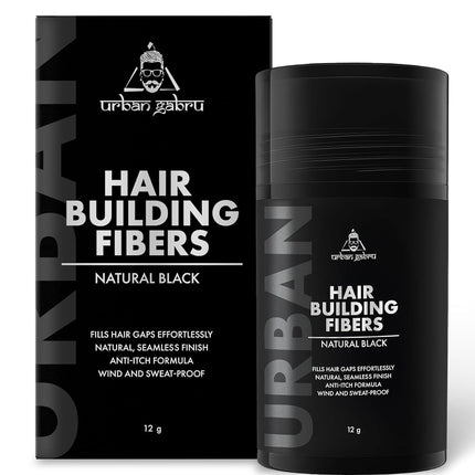 UrbanGabru Hair Building Fibers – Natural Black-12g