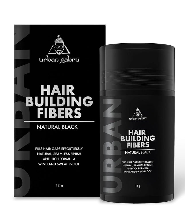 UrbanGabru Hair Building Fibers – Natural Black-12g