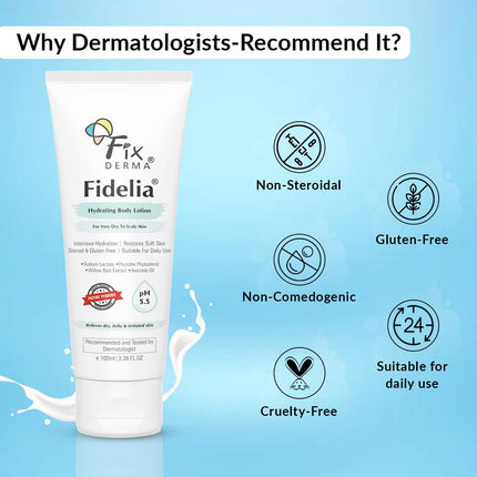 Fixderma Fidelia Hydrating Body Lotion 100 ml (Pack of 1)