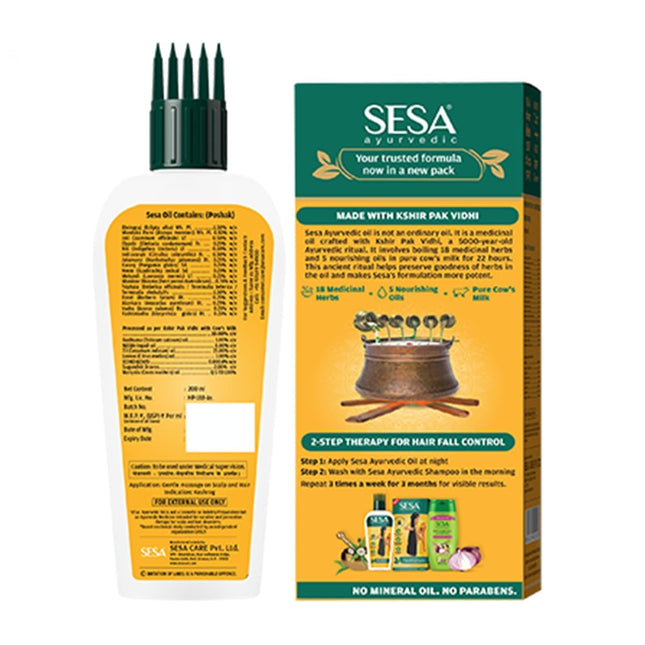 SESA Ayurvedic Hair Oil With Bhringraj & 17 Rare Herbs With Coconut OIL-200ML