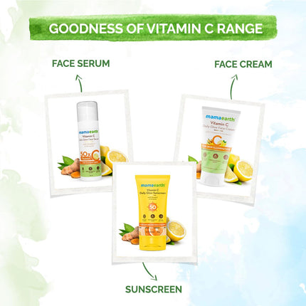 Mamaearth Vitamin C Daily Glow Sunscreen with Vitamin C & Turmeric SPF 50 & PA++++ 50 g