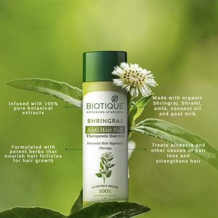 Biotique Bio Bhringraj Therapeutic Hair Oil For All Skin Types| 200ml
