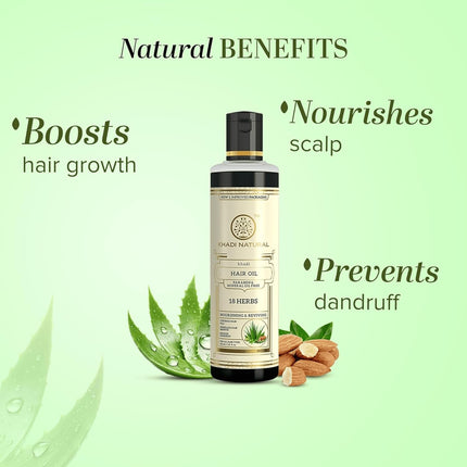 Khadi Natural Ayurvedic 18 Herbs Hair Oil - 210ml