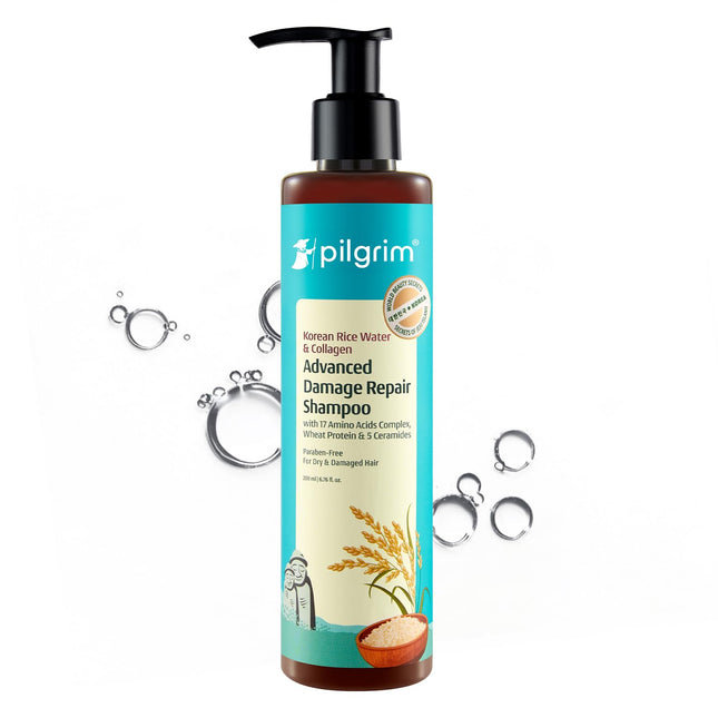 Pilgrim Korean Rice Water & Collagen Advanced Damage Repair Shampoo-200ml